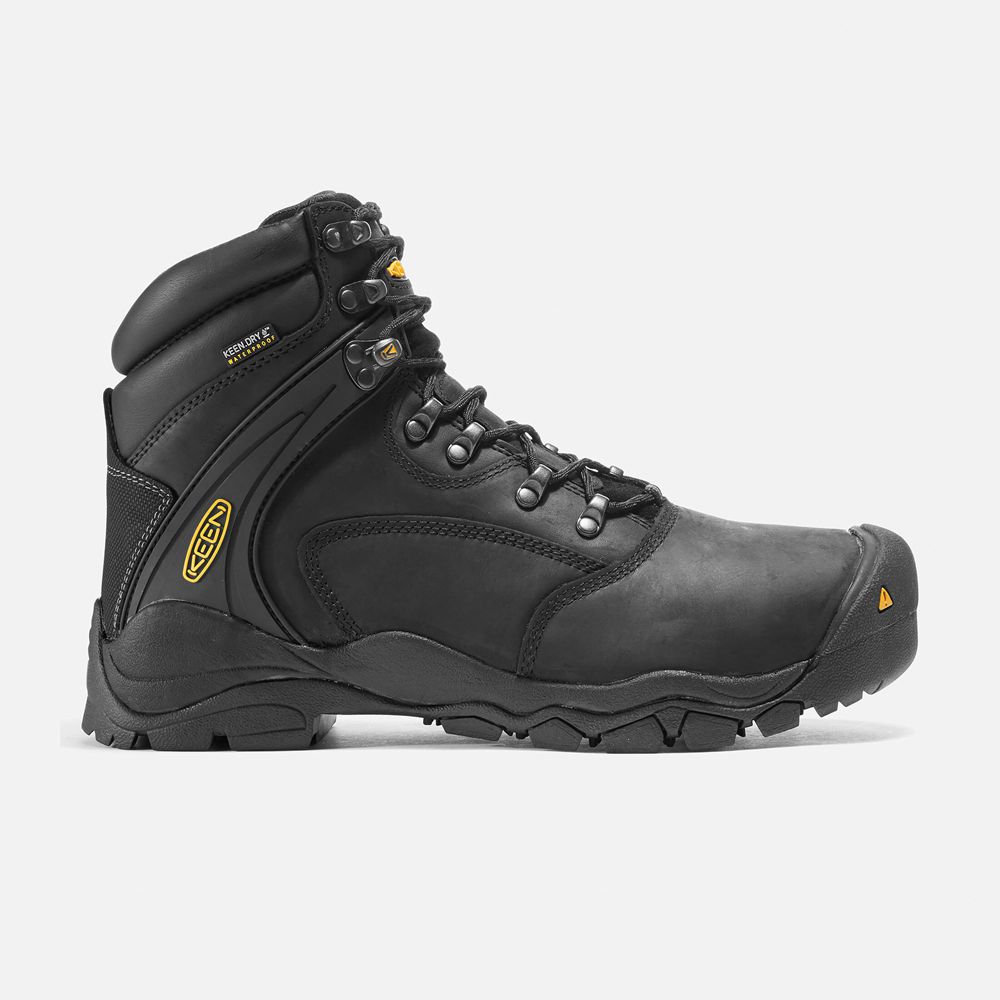 Cizme Keen Romania Barbati Negrii Louisville 6" (Steel Toe) 5431-LUSDC